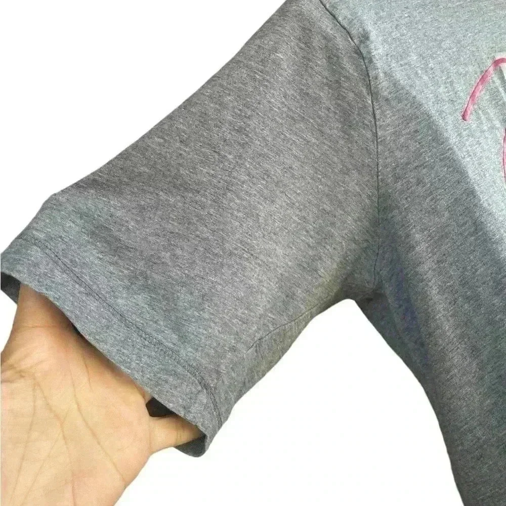Air Jordan Men's Shirt Size small Gray Short Sleeved Signature Logoman Hooded